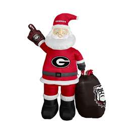 Georgia Bulldogs Inflatable Santa 7 Ft Tall    