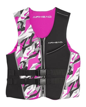 AIRHEAD CAMO COOL Women's Kwik-Dry Neolite Vest, Pink, M