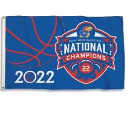 Kansas Jayhawks 2021-22 NCAA Basketball National Champions 3X5 ft Flag   