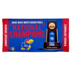 Kansas Jayhawks 2021-22 NCAA Basketball National Champions Beach Towel