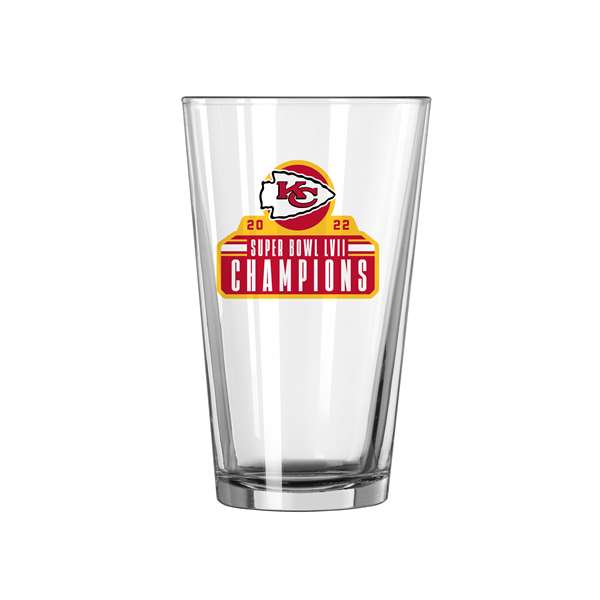 Kansas City Chiefs Super Bowl LVII Champions 16 oz Pint Glass