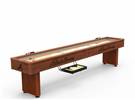 Atlanta Braves 12ft Shuffleboard Table Chardonnay Finish