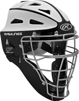 Rawlings VELO Softball Protective Hockey Style Catcher's Helmet Adult Black/White