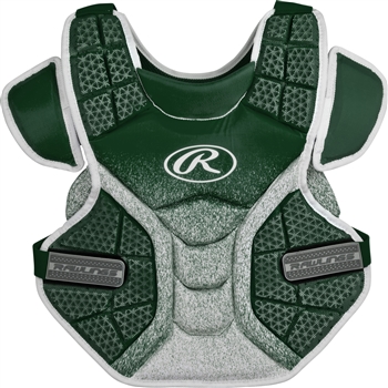 Rawlings Softball Protective Velo Chest Protector 14 inch Dk Green/White