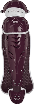 Rawlings Softball Protective Velo Leg Guards 13 inch Maroon/White