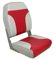 Springfield Economy Coach Folding High Back - Red-Gray  Boat Seat