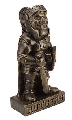 Rutgers Scarlet Knight Bronze Finish Stone Mascot  