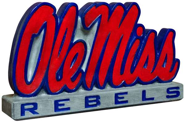 Mississippi Ole Miss Painted Stone Mascot  