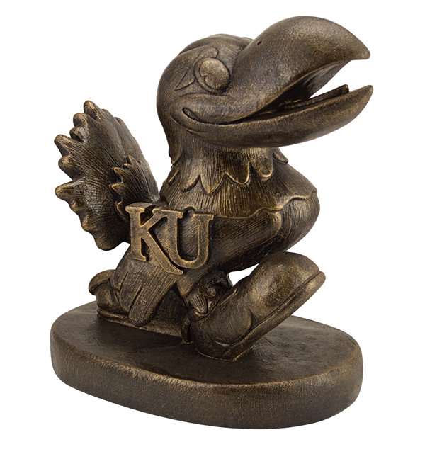 Kansas Jayhawks Bronze Finish Stone Mascot  