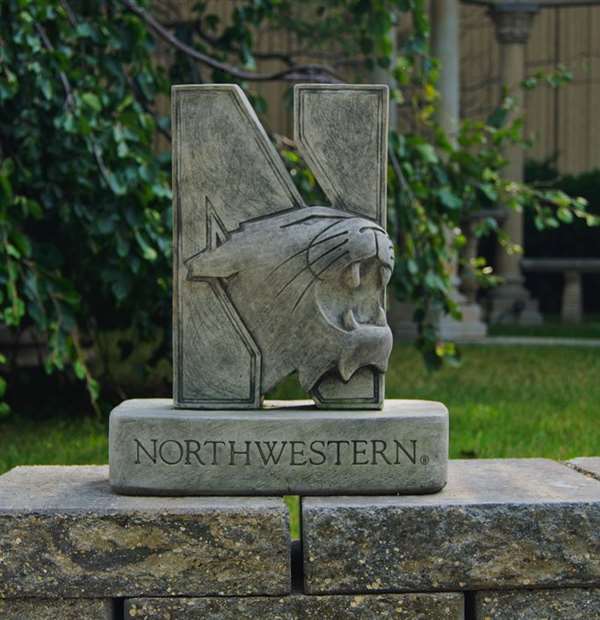 Northwestern Wildcats N-Cat Vintage Finish Stone Mascot  