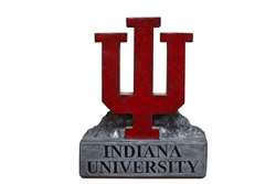 Indiana Hoosiers IU Trident  Logo Painted Stone Mascot  