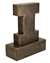 Illinois Fighting Illini Block I  Bronze Finish Stone Mascot  