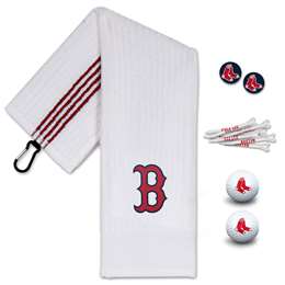 Boston Red Sox Golf Gift Set - Towel-Golf Balls-Tees-Marker
