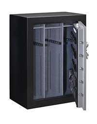 Stack-On TD14-54-SB-E-S Fire Resistant Waterproof Fully Convertible Total Defense Safe with Electronic Lock, 54 Guns