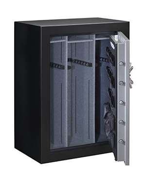 Stack-On TD14-54-SB-E-S Fire Resistant Waterproof Fully Convertible Total Defense Safe with Electronic Lock, 54 Guns