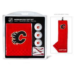 Calgary Flames Golf Embroidered Towel Gift Set 13320   