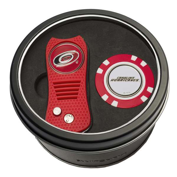 Carolina Hurricanes Golf Tin Set - Switchblade, Golf Chip   