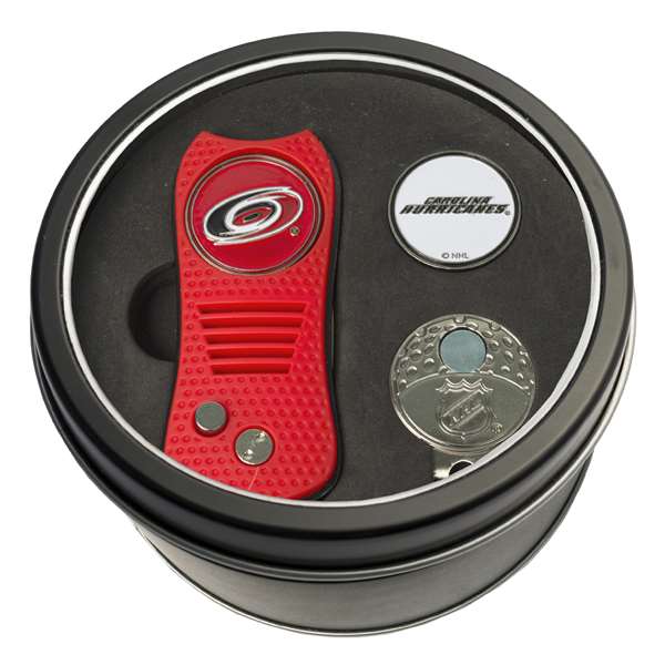 Carolina Hurricanes Golf Tin Set - Switchblade, Cap Clip, Marker 13457   