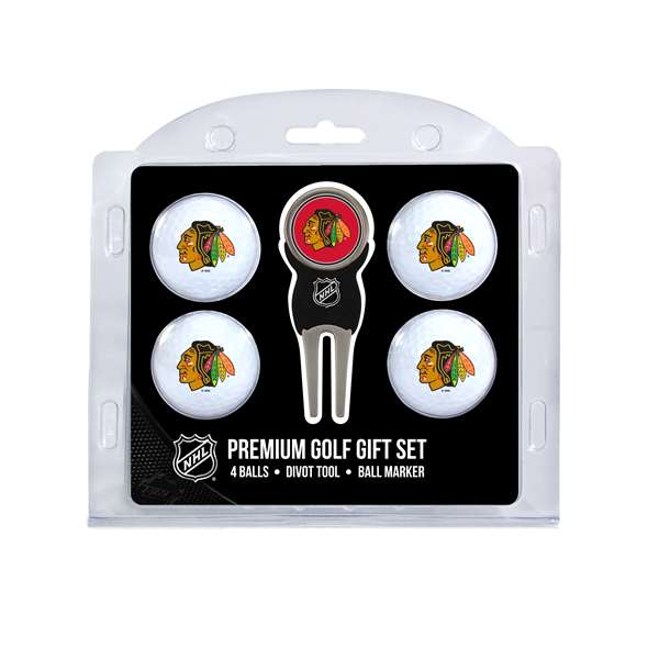 Chicago Blackhawks Golf 4 Ball Gift Set 13506   