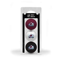 Colorado Avalanche Golf 3 Ball Pack 13605   