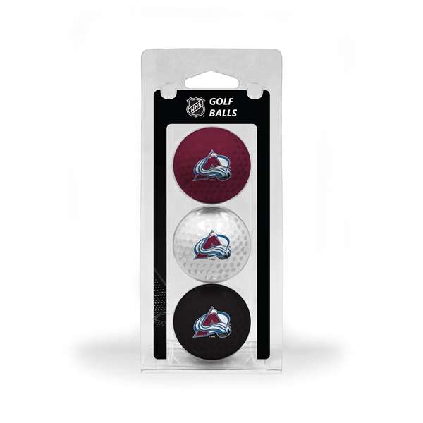 Colorado Avalanche Golf 3 Ball Pack 13605   