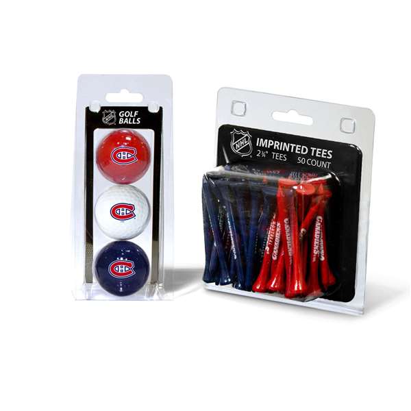 Montreal Canadiens  3 Golf Balls And 50 Golf Tees