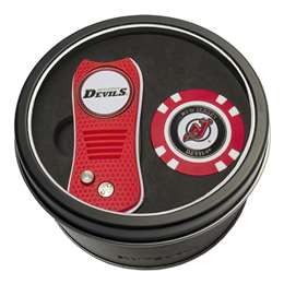 New Jersry Devils Golf Tin Set - Switchblade, Golf Chip   