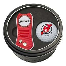 New Jersry Devils Golf Tin Set - Switchblade, Golf Ball   