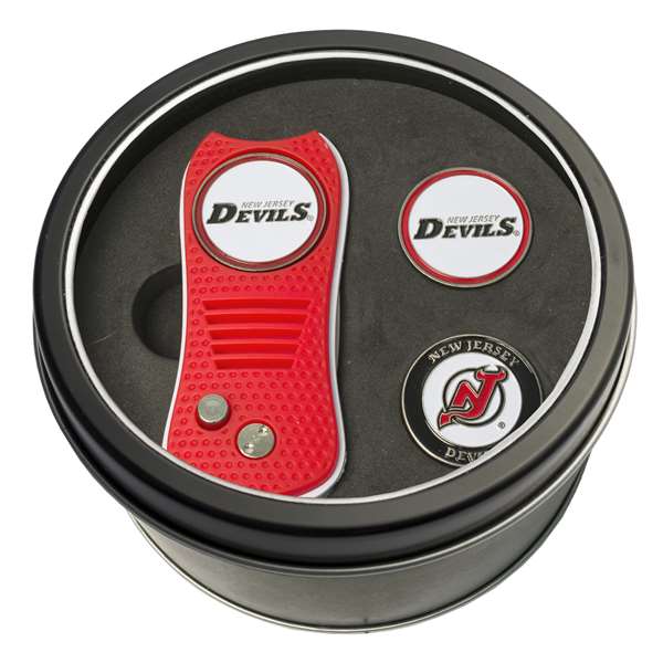 New Jersry Devils Golf Tin Set - Switchblade, 2 Markers 14659   