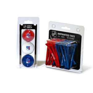 New York Rangers 3 Ball Pack and 50 Tee Pack  