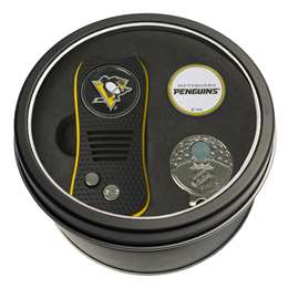 Pittsburgh Penguins Golf Tin Set - Switchblade, Cap Clip, Marker 15257   