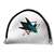 San Jose Sharks Putter Cover - Mallet (White) - Printed Black