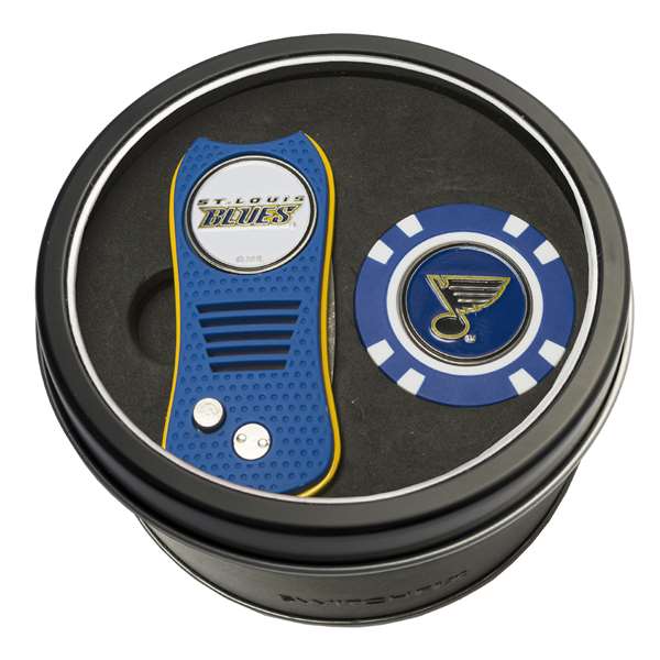 St. Louis Blues Golf Tin Set - Switchblade, Golf Chip   