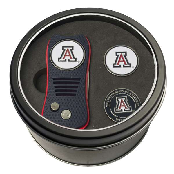 Arizona Wildcats Golf Tin Set - Switchblade, 2 Markers 20259   