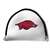 Arkansas Razorbacks Putter Cover - Mallet (White) - Printed Dark Red