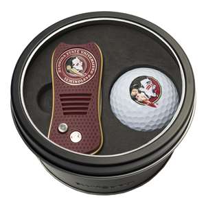 Florida State University Seminoles Golf Tin Set - Switchblade, Golf Ball   