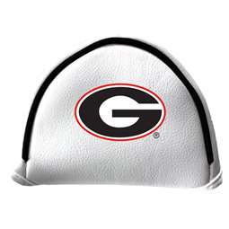 Georgia Bulldogs Putter Cover - Mallet (White) - Printed Black