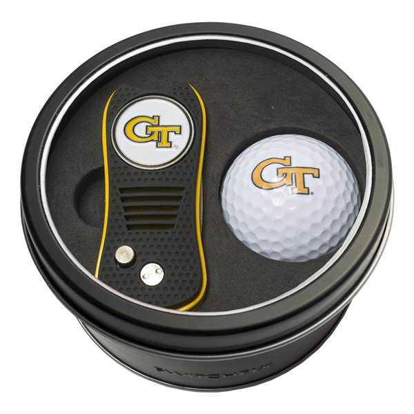 Georgia Tech Yellow Jackets Golf Tin Set - Switchblade, Golf Ball   