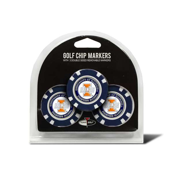 Illinois Fighting Illini Golf 3 Pack Golf Chip 21388