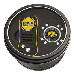 Iowa Hawkeyes Golf Tin Set - Switchblade, Golf Chip   