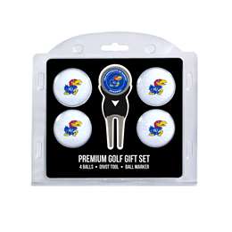 Kansas Jayhawks Golf 4 Ball Gift Set 21706