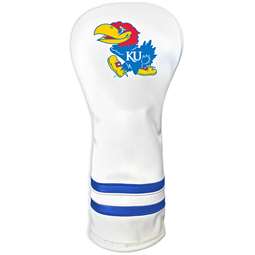 Kansas Jayhawks Vintage Fairway Headcover (White) - Printed