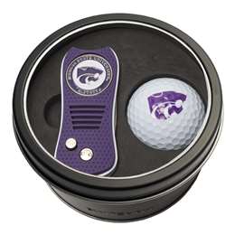 Kansas State University Wildcats Golf Tin Set - Switchblade, Golf Ball   