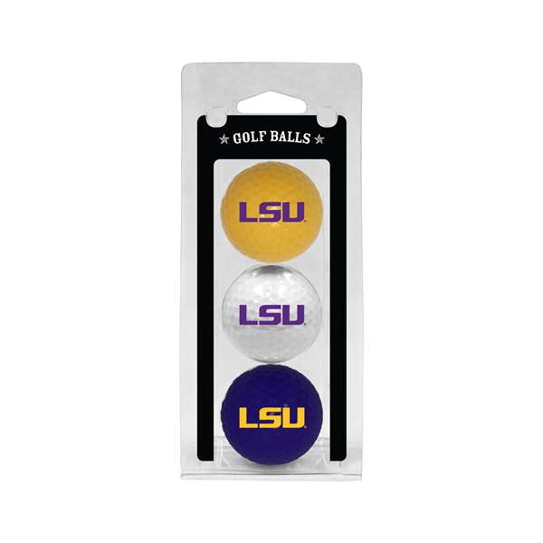 LSU Louisiana State University Tigers Golf 3 Ball Pack 22005