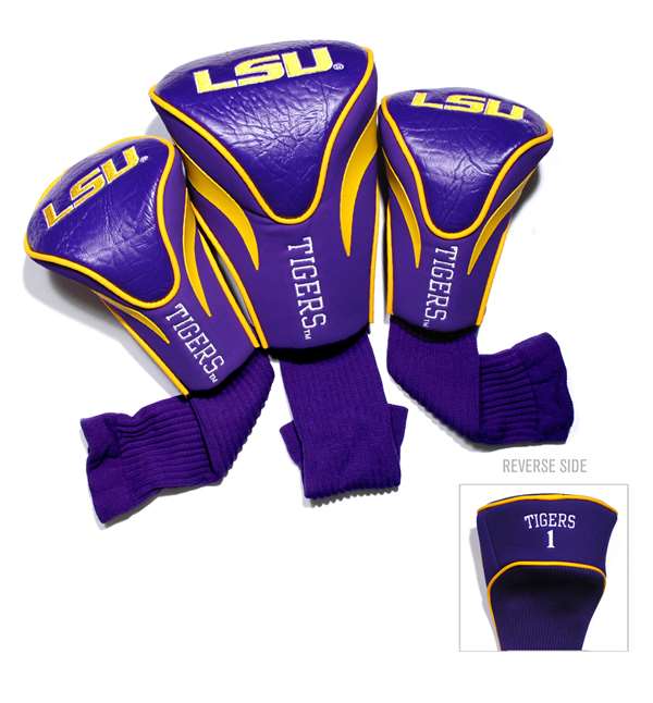 LSU Louisiana State University Tigers Golf 3 Pack Contour Headcover 22094