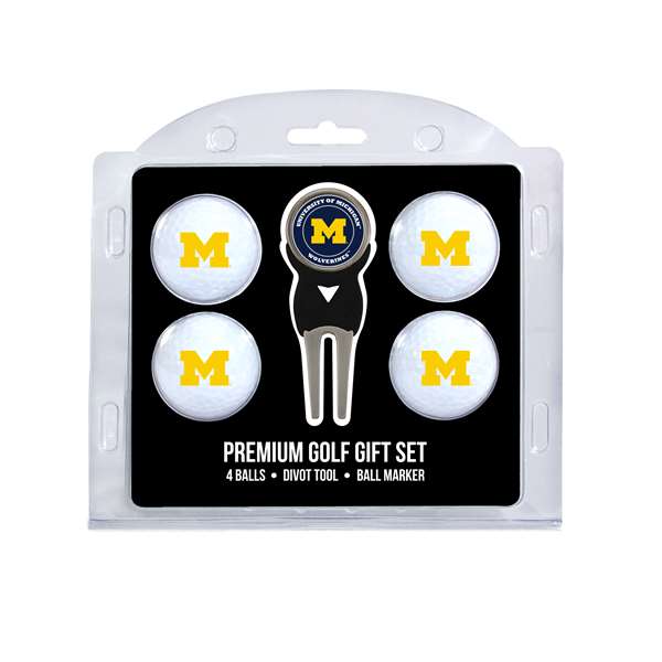 Michigan Wolverines Golf 4 Ball Gift Set 22206