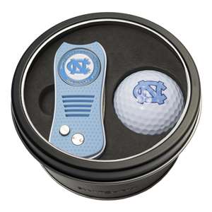 North Carolina Tar Heels Golf Tin Set - Switchblade, Golf Ball   