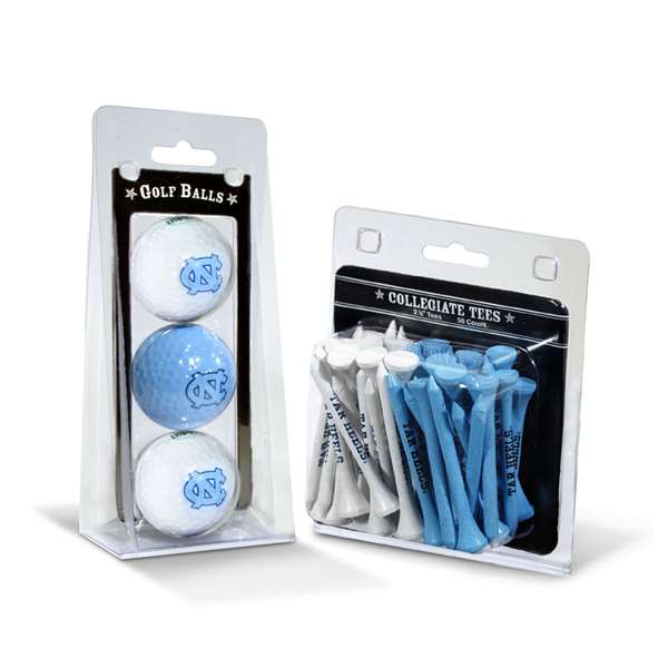 North Carolina Tar Heels  3 Golf Balls And 50 Golf Tees