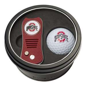 Ohio State University Buckeyes Golf Tin Set - Switchblade, Golf Ball   