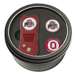 Ohio State University Buckeyes Golf Tin Set - Switchblade, 2 Markers 22859   